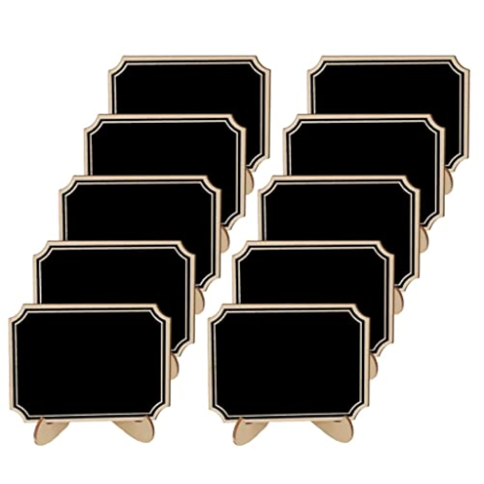 10 Pieces Wood Tabletop Chalkboard Decorative Blackboard